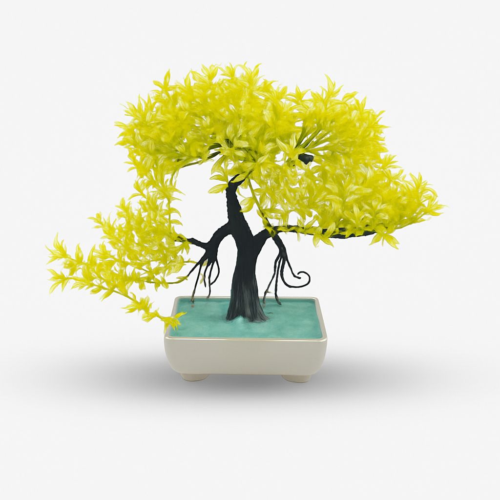 Artificial Yellow Bonsai tree