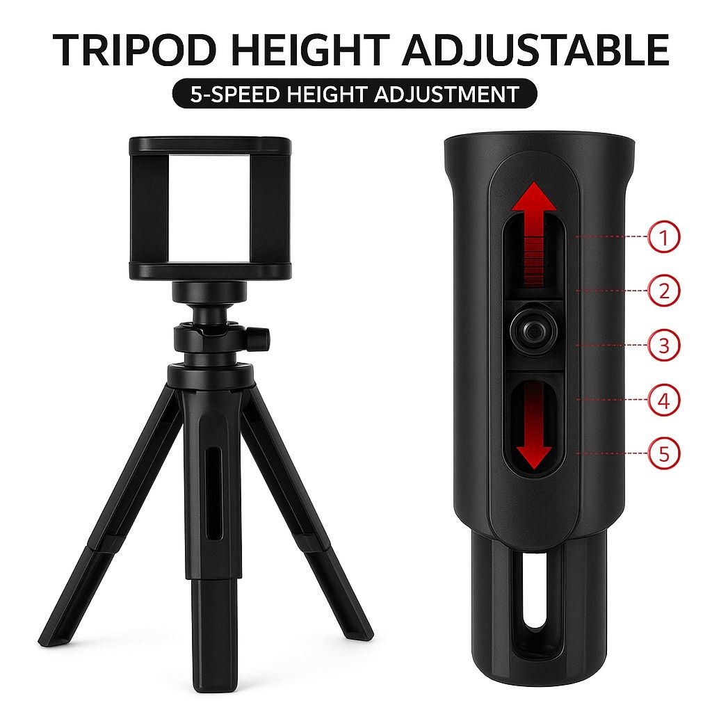 Mobile Phone Camera Stand With Phone Holder